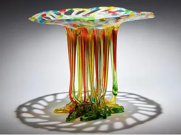 COLOURED ARC - Glass sculpture / centerpiece by Mosche Bianche - view 2